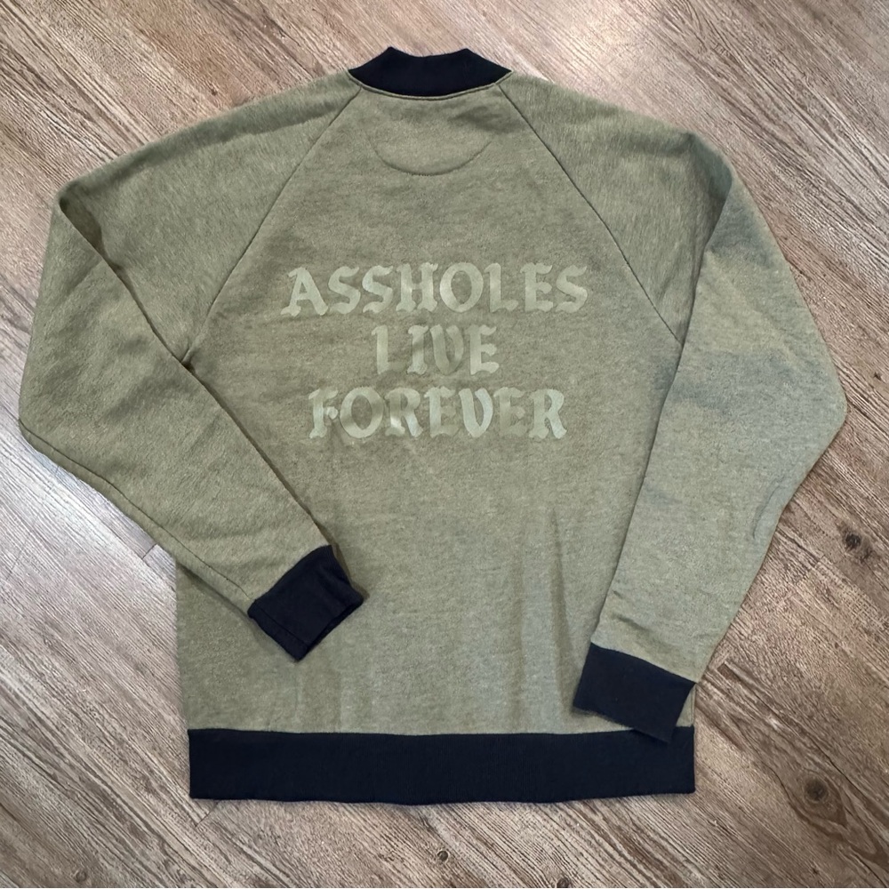 Olive Green ALF Zip Up Sweater - Picture 5 of 12
